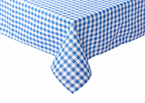 Tischdecke blau weiß kariert - tischdecke,