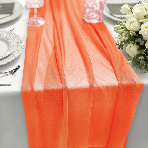 Tischläufer chiffon orange - tischläufer,