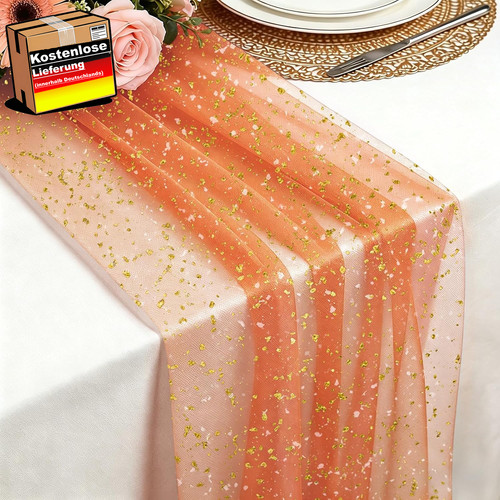 Tischläufer weiß silber