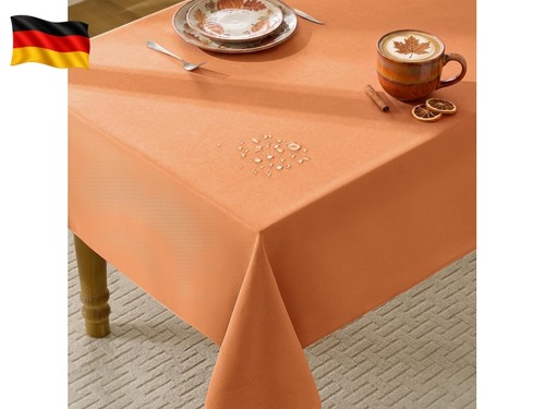 Tischdecke herbst leinenoptik - tischdecke,