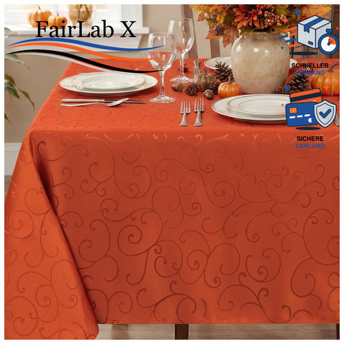 Tischdecke abwaschbar orange