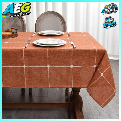 Tischdecke abwaschbar leinen - tischdecke,