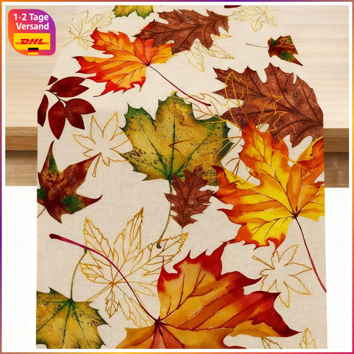 Tischläufer herbst orange - tischläufer,